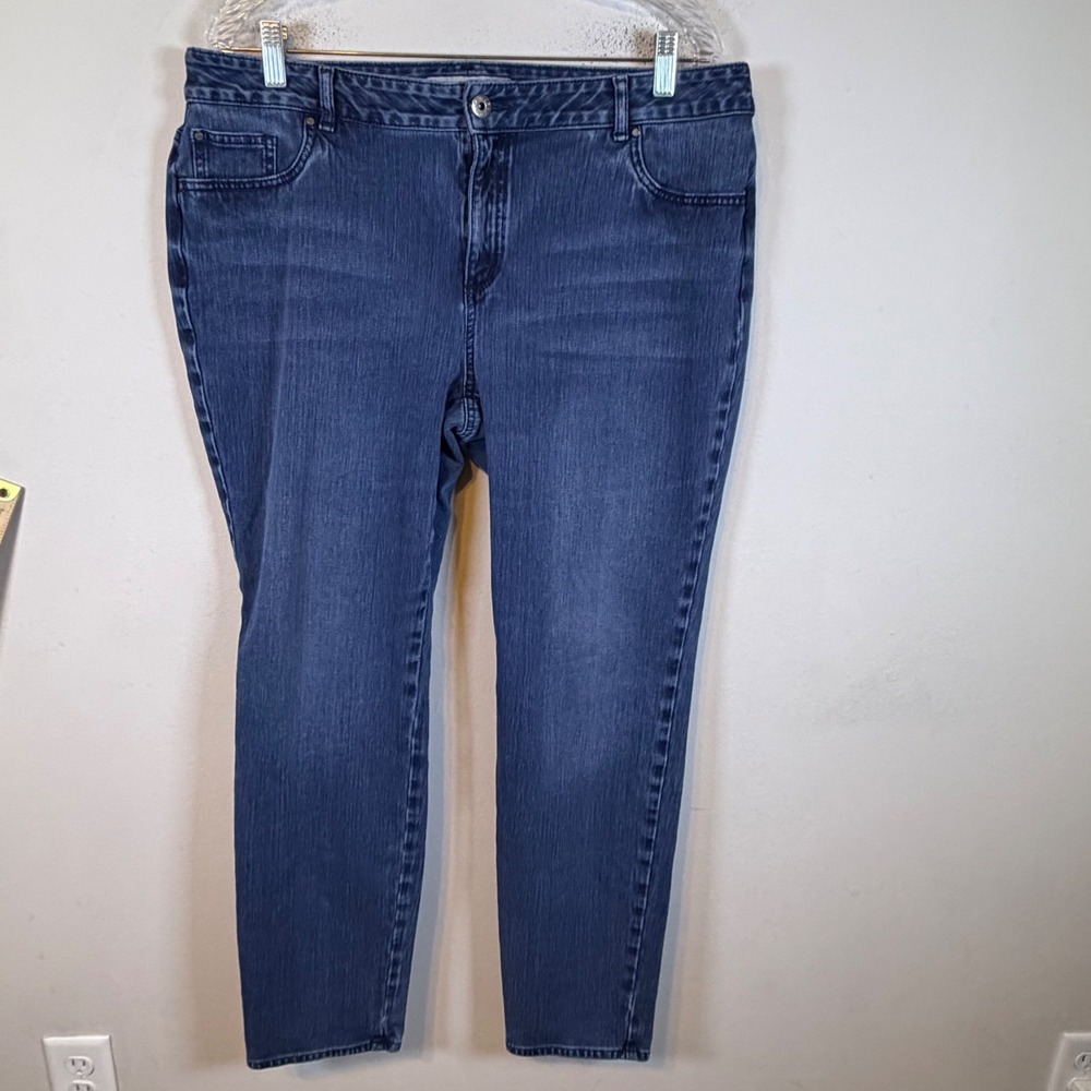 Chico's Womens Jeans Platinum Denim Stretch Blue Size 3